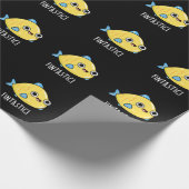Fintastic Funny Fish Puff Dark BG Geschenkpapier (Ecke)