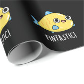 Fintastic Funny Fish Puff Dark BG Geschenkpapier (Rolleneckpunkt)