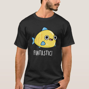 Fintastic Funny Fish Puff Dark BG T-Shirt