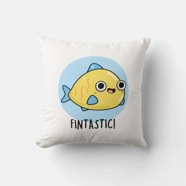 Fintastic Funny Fish Puff Kissen (Vorderseite)
