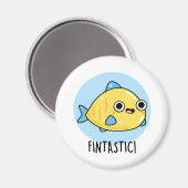 Fintastic Funny Fish Puff Magnet (Vorderseite/Rückseite)