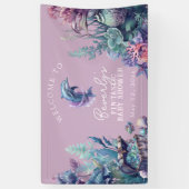 Fintastic One Modern Rustic Watercolor Babydusche Banner (Vertikal)