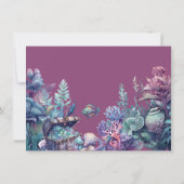 Fintastic One Modern Rustic Watercolor Babydusche Einladung (Rückseite)