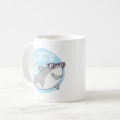 Fintastic Vater Shark Pun Funny coffee Tasse (Vorderseite Links)