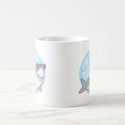 Fintastic Vater Shark Pun Funny coffee Tasse (Mittel)
