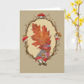 Finte aus Eichenblättern Karte (Gelbe Blume)