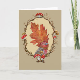 Finte aus Eichenblättern Karte