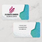 Fintech Logo | Geometric Patterns Visitenkarte (Vorne/Hinten)