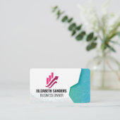 Fintech Logo | Geometric Patterns Visitenkarte (Stehend Vorderseite)