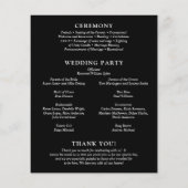 Fiona Black Bold Monogram Modern Wedding (Rückseite)