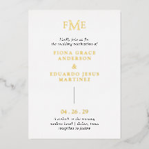 Fiona Bold Monogram Modern Wedding