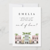 FIONA Charleston Foto Bridesmaid Vorschlagskarte Einladung (Vorderseite)