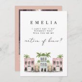 FIONA Charleston Matron of Honorar Vorschlag Card Einladung (Vorne/Hinten)