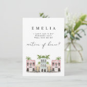 FIONA Charleston Matron of Honorar Vorschlag Card Einladung (Stehend Vorderseite)