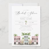 FIONA Charleston Rainbow Row Brautparty Einladung (Vorderseite)