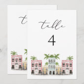 FIONA Charleston Rainbow Tischnummer Card (Vorne/Hinten)