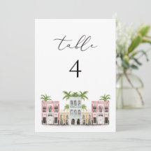 FIONA Charleston Rainbow Tischnummer Card
