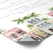 FIONA Charleston SC Rainbow Row Bar Menu Signatur Poster (Ecke)