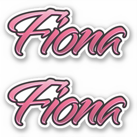 Fiona faded pink Aufkleber Sticker Stickerset (Vorderseite)