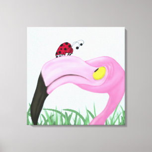 Fiona Flamingo und Ladybug Leinwanddruck
