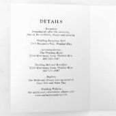 Fiona Foto Bold Monogram Modern Wedding Dreifach Gefaltete Einladung (Innen Erste Seite)