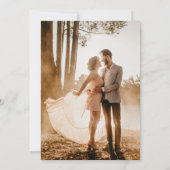 Fiona Foto Bold Monogram Modern Wedding Einladung (Rückseite)