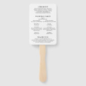 Fiona Foto Bold Monogram Modern Wedding Fächer (Rückseite)