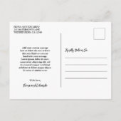 Fiona Foto Bold Monogram Modern Wedding Postkarte (Rückseite)
