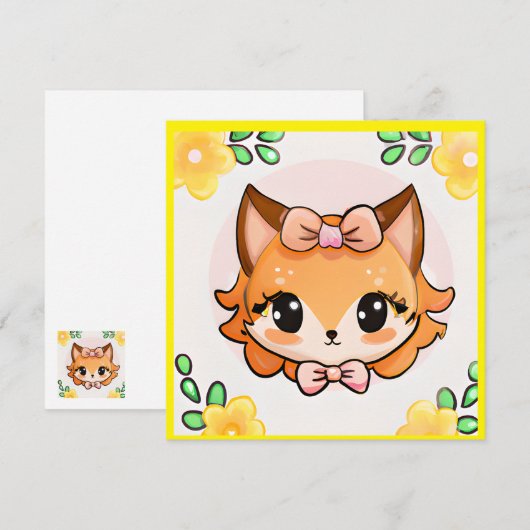 Fiona Fox Einladung (Vorne/Hinten)