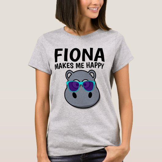 FIONA HIPPO MACHT MICH GLÜCKLICH T - Shirt (Vorderseite)