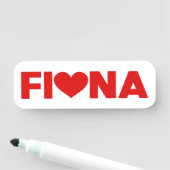 Fiona-Liebe Namensschild (Beispiel)