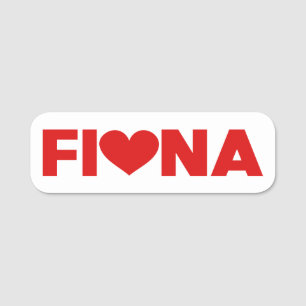 Fiona-Liebe Namensschild