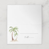 FIONA Palm Tree Beach Tropische Platzkarte (Außenseite Aufgefaltet)