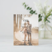 Fiona Photo Bold Monogram Moderne Hochzeitsprogram (Stehend Vorderseite)
