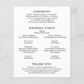 Fiona Photo Bold Monogram Moderne Hochzeitsprogram (Rückseite)