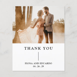 Fiona Photo Fette Monogramm Moderne Hochzeits-Dank