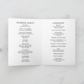 Fiona Schwarz-Weiß-Kühnes Monogramm Moderne Hochze Programm (Innenseite)