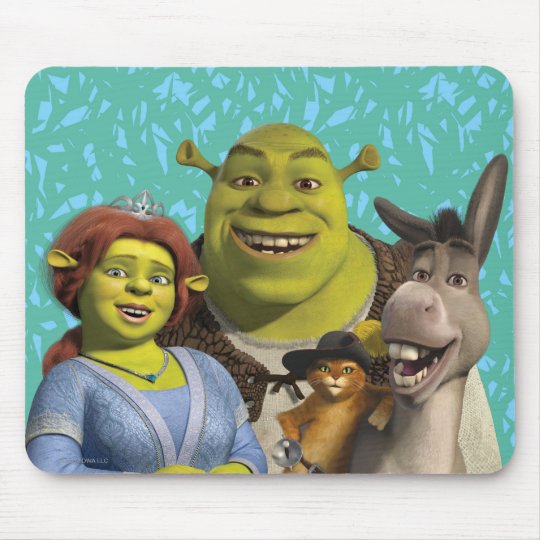 Fiona Shrek Mietze In Den Stiefeln Und Esel Mousepad Zazzle De