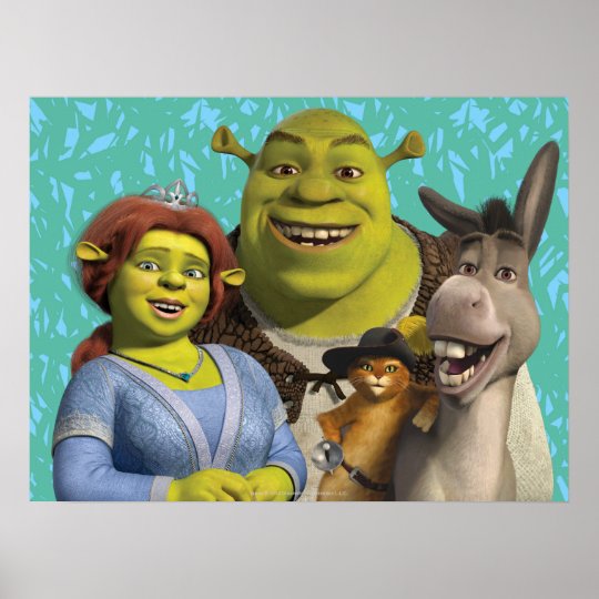 Fiona Shrek Mietze In Den Stiefeln Und Esel Poster Zazzle De