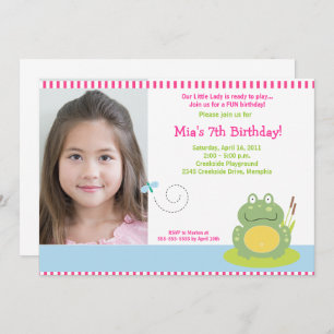 Fiona the Green Pond Frog *FOTO* Geburtstagsfeier  Einladung