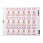 Fiona the Pink Frog Miniature Candy Wrappers Adressaufkleber (Vorne)