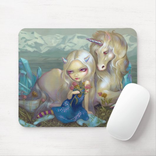 "Fiona und das Einhorn" Mousepad (Mit Mouse)