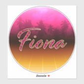 Fiona Vorname Name golden pink Aufkleber Sticker (Blatt)