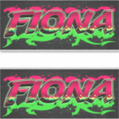 Fiona Vorname Name Graffiti Aufkleber Sticker (Vorderseite)