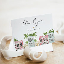 FIONA Watercolor Charleston Rainbow Row Gebäude