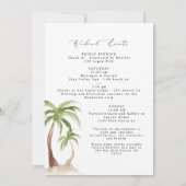 FIONA Watercolor Charleston SC Bachelorette Einladung (Rückseite)