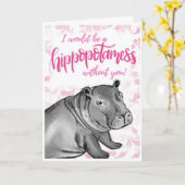 Fiona, welche die Flusspferd-Valentinsgrüße Karte (Gelbe Blume)