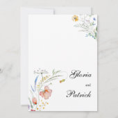 Fiona Wildblume bei Blumenhochzeit Einladung (Rückseite)