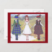 Fionna of Scotland Paper Doll Postcard Postkarte (Vorne/Hinten)