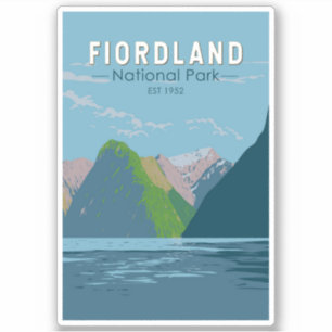 Fiordland Nationalpark Neuseeland Kunst, Dichtung  Aufkleber